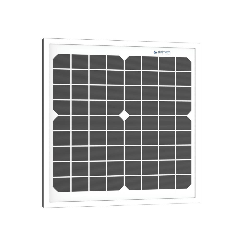 10 Watt 12 Volt Monocrystalline Solar Panel - The Chrome Cart