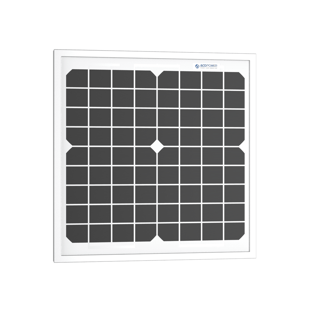 10 Watt 12 Volt Monocrystalline Solar Panel - The Chrome Cart
