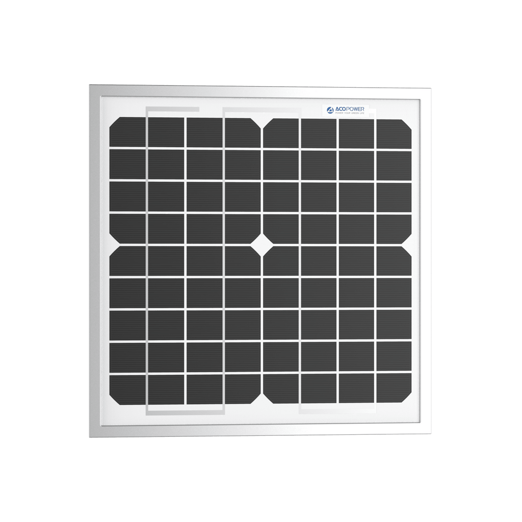 10 Watt 12 Volt Monocrystalline Solar Panel - The Chrome Cart
