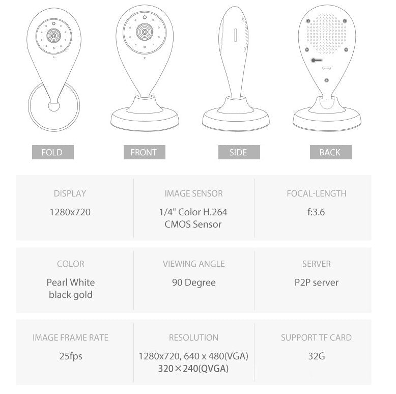 1080P HD Wireless Mini Security WiFi Camera - The Chrome Cart