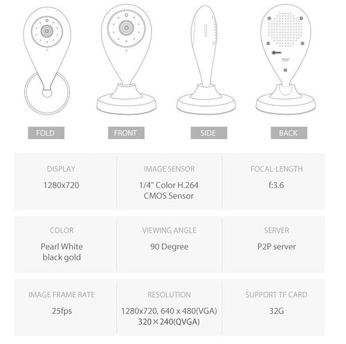1080P HD Wireless Mini Security WiFi Camera - The Chrome Cart