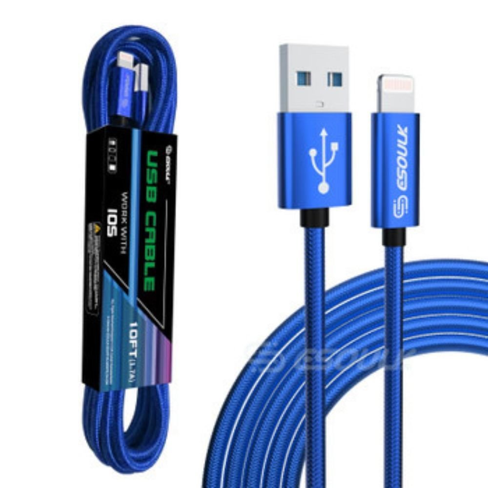 10FT USB Cable For IPhone XS/XR/XS MAX 1.7A - The Chrome Cart