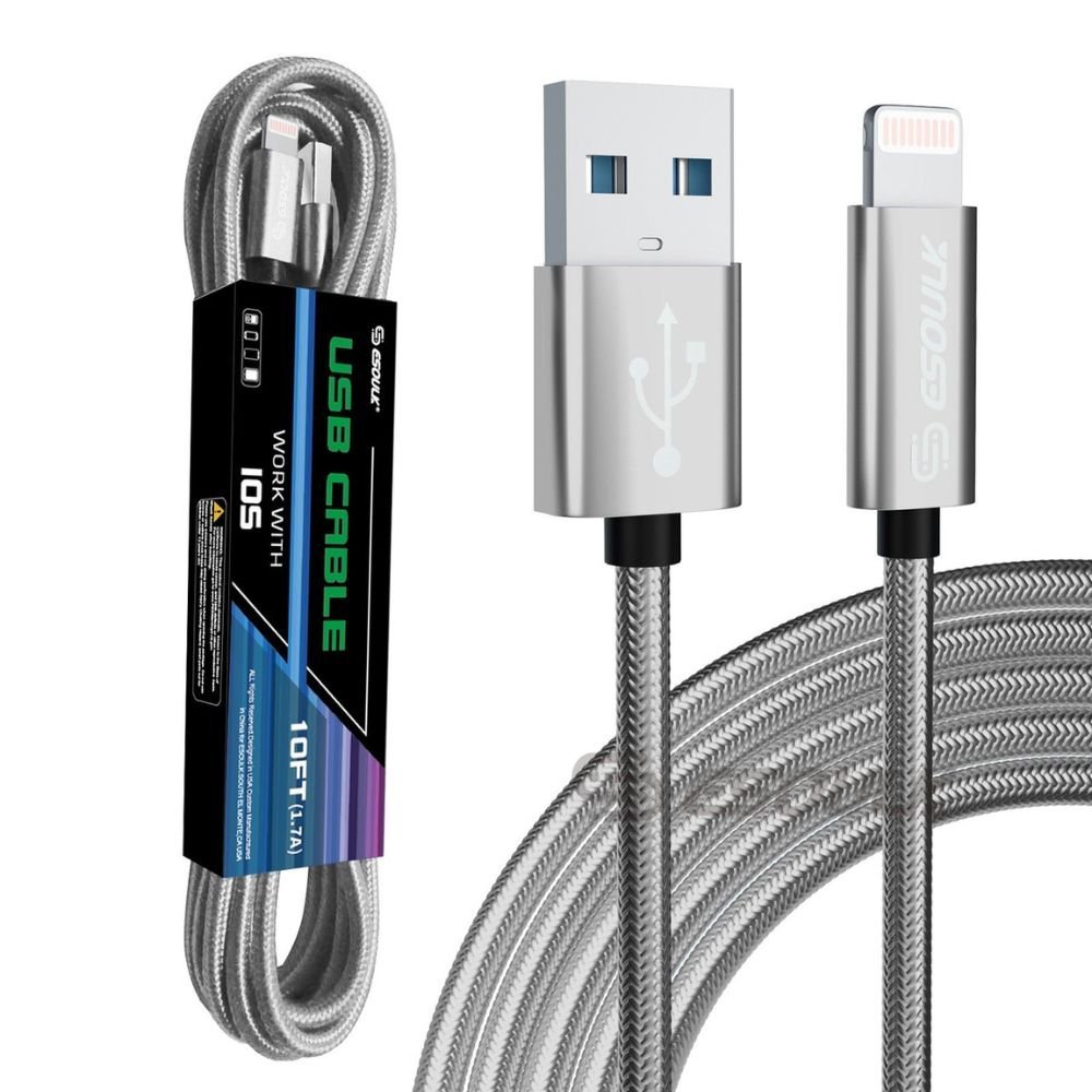 10FT USB Cable For IPhone XS/XR/XS MAX 1.7A - The Chrome Cart