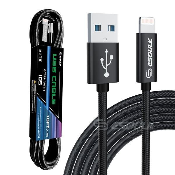 10FT USB Cable For IPhone XS/XR/XS MAX 1.7A - The Chrome Cart