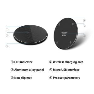 15W Fast Wireless Charger Pad - The Chrome Cart