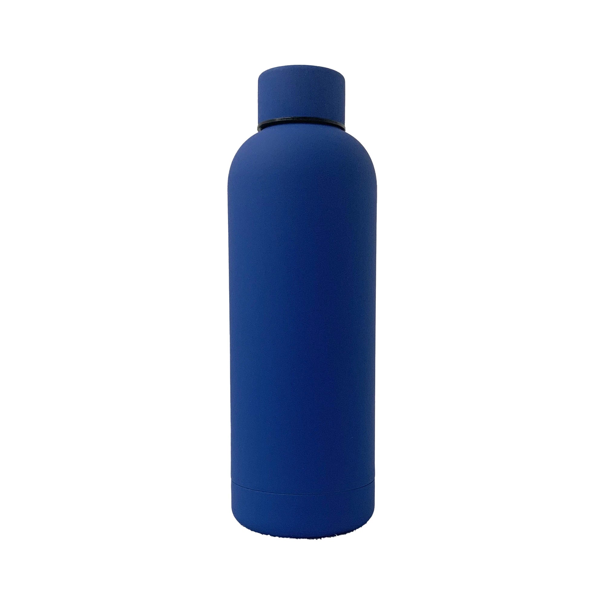 17oz Rubber Vacuum Insulated Stainless Steel Water Bottle - The Chrome Cart