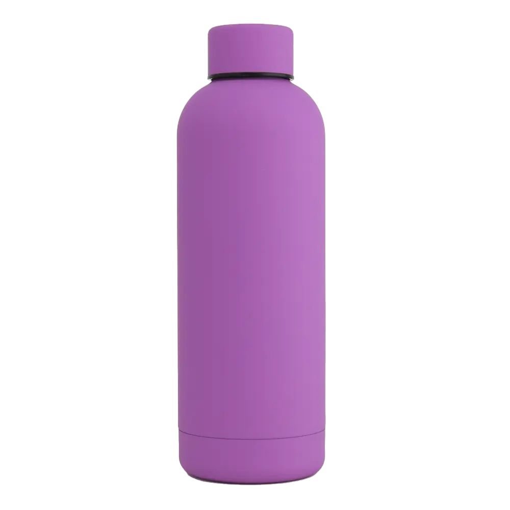 17oz Rubber Vacuum Insulated Stainless Steel Water Bottle - The Chrome Cart