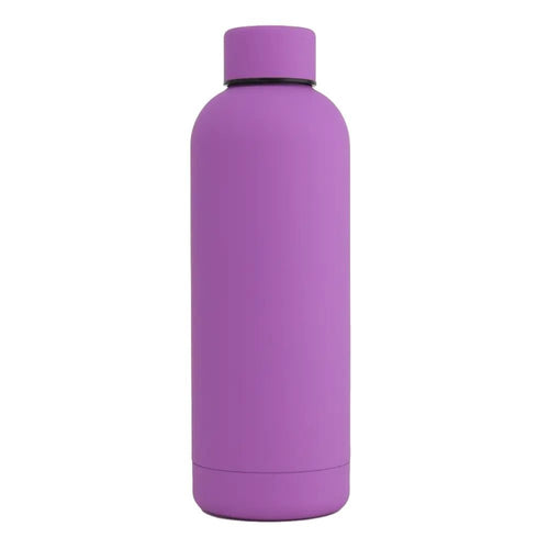 17oz Rubber Vacuum Insulated Stainless Steel Water Bottle - The Chrome Cart