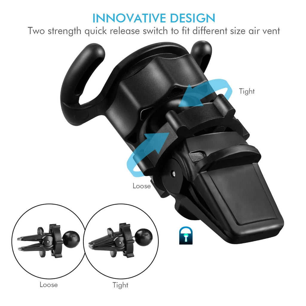 Air Vent Mount Phone Holder with Adjustable Switch Lock for Popsocket - The Chrome Cart