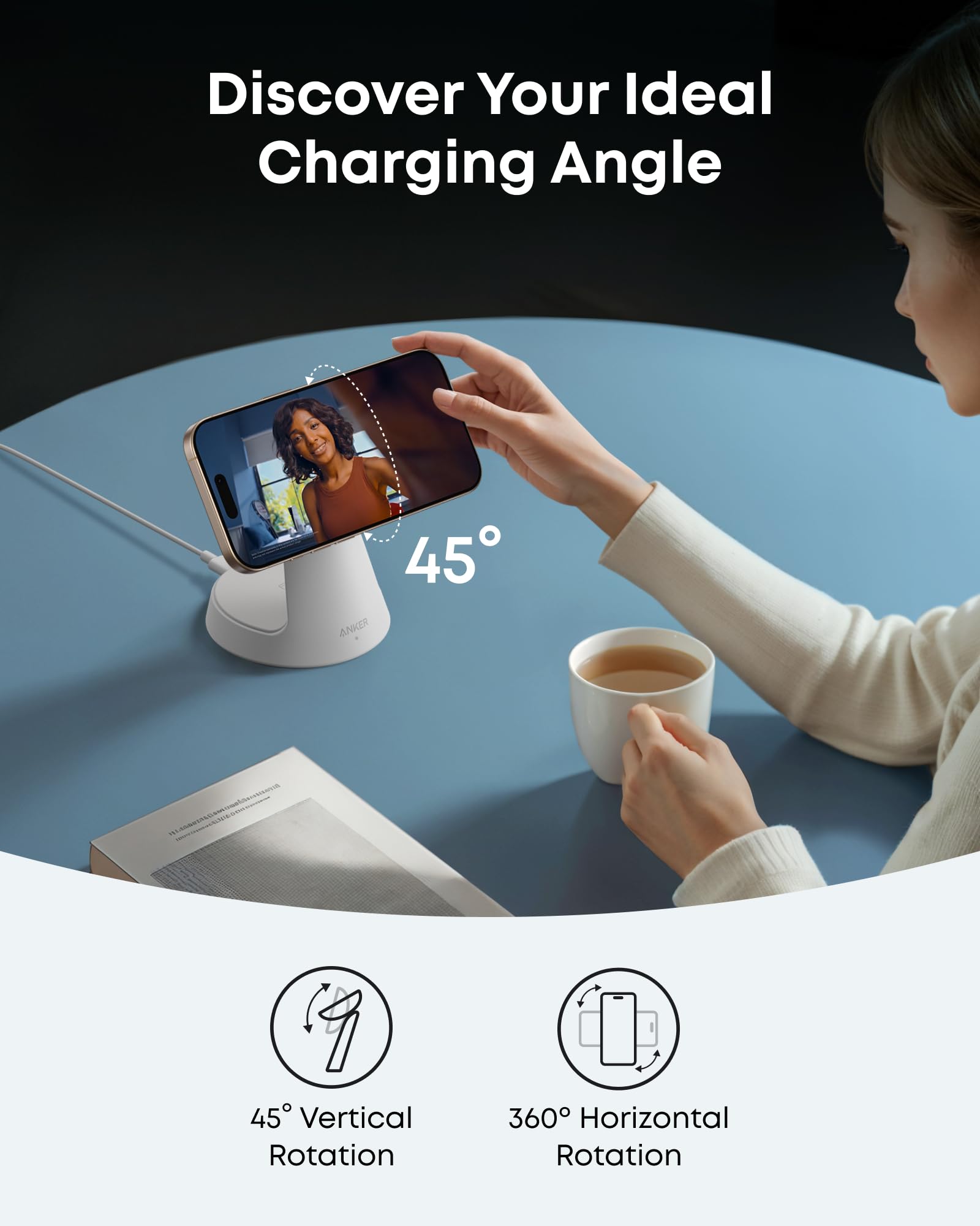 Anker MagGo Wireless Charging Station (3 - in - 1, Dock Stand) - The Chrome Cart