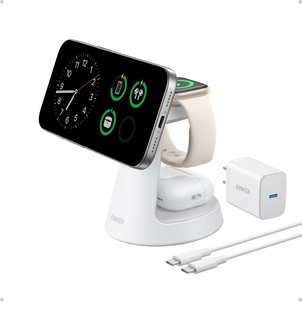 Anker MagGo Wireless Charging Station (3 - in - 1, Dock Stand) - The Chrome Cart