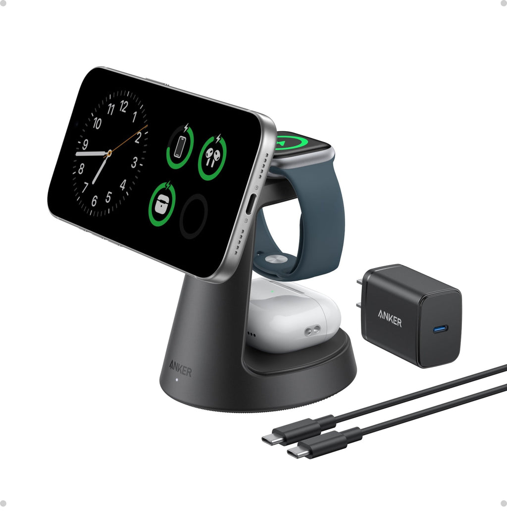 Anker MagGo Wireless Charging Station (3 - in - 1, Dock Stand) - The Chrome Cart