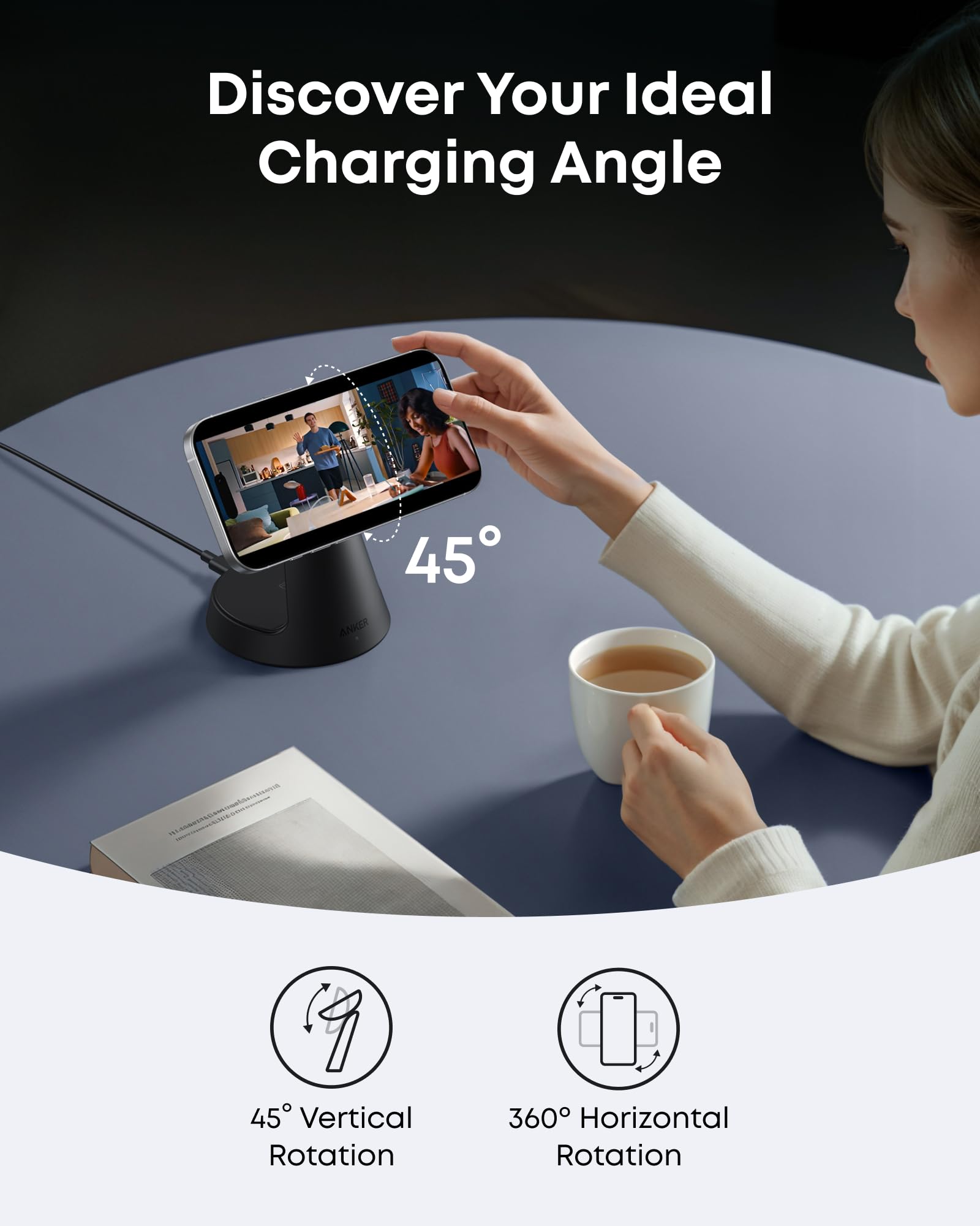 Anker MagGo Wireless Charging Station (3 - in - 1, Dock Stand) - The Chrome Cart