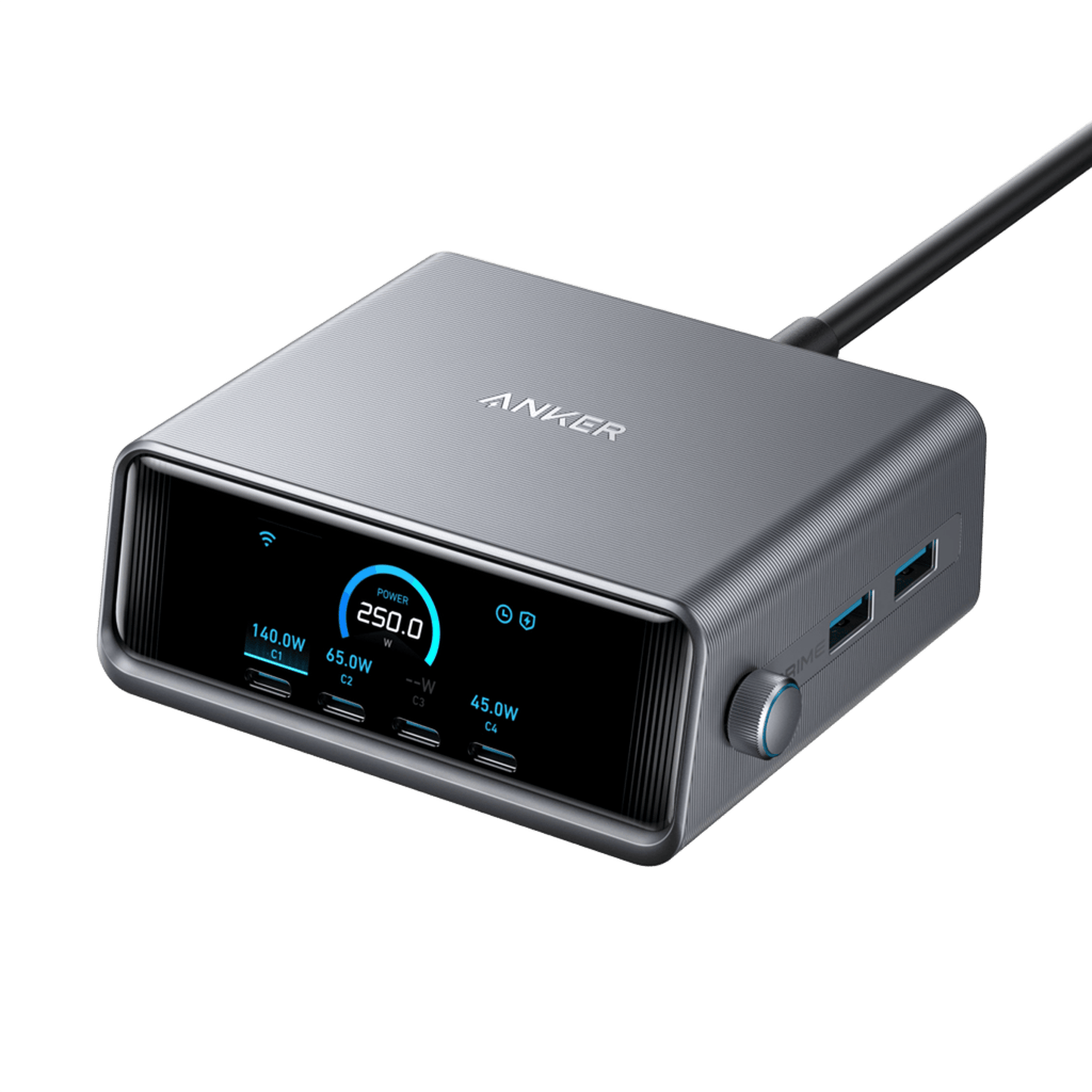 Anker Prime Charger (250W, 6 Ports, GaNPrime) - The Chrome Cart