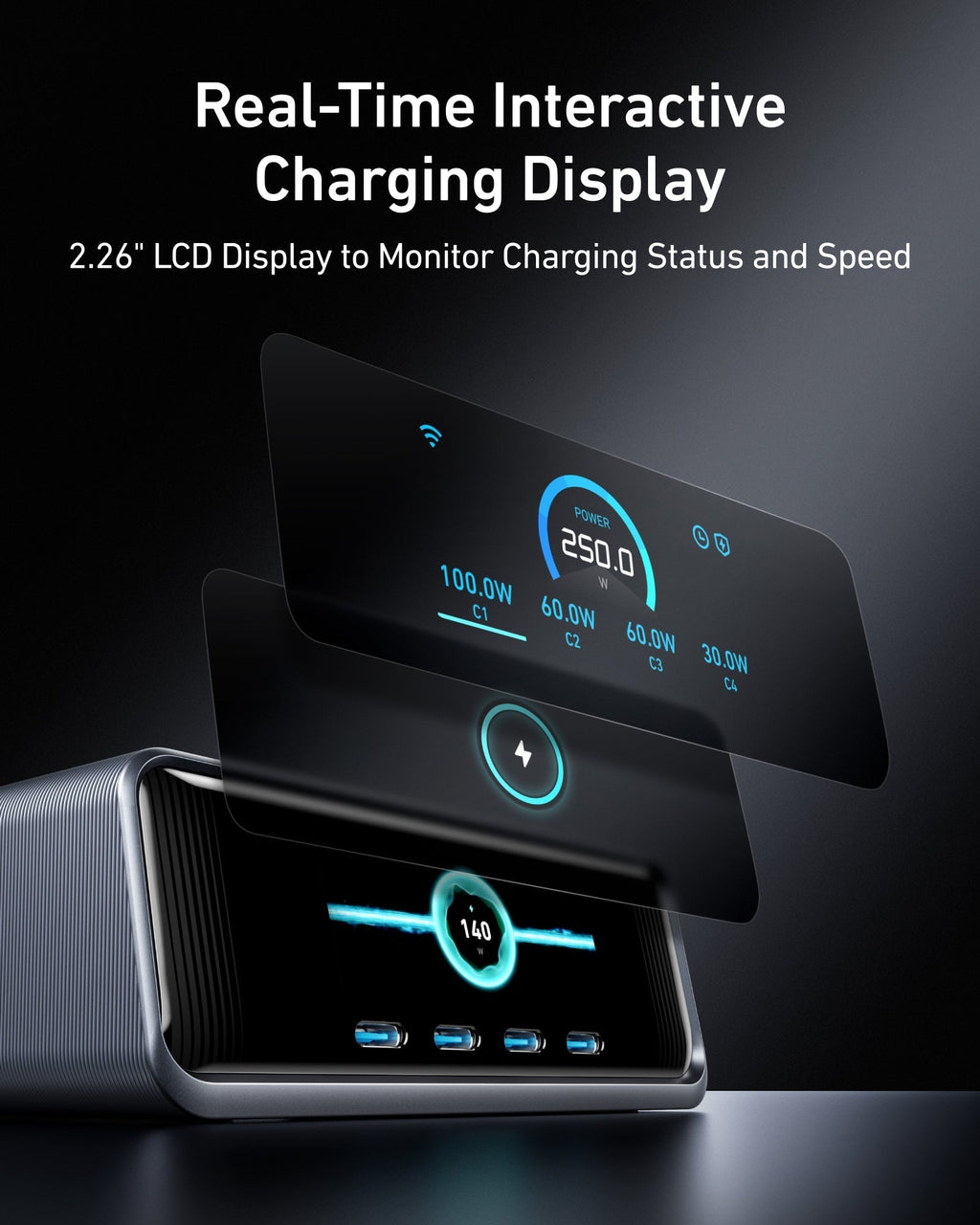 Anker Prime Charger (250W, 6 Ports, GaNPrime) - The Chrome Cart