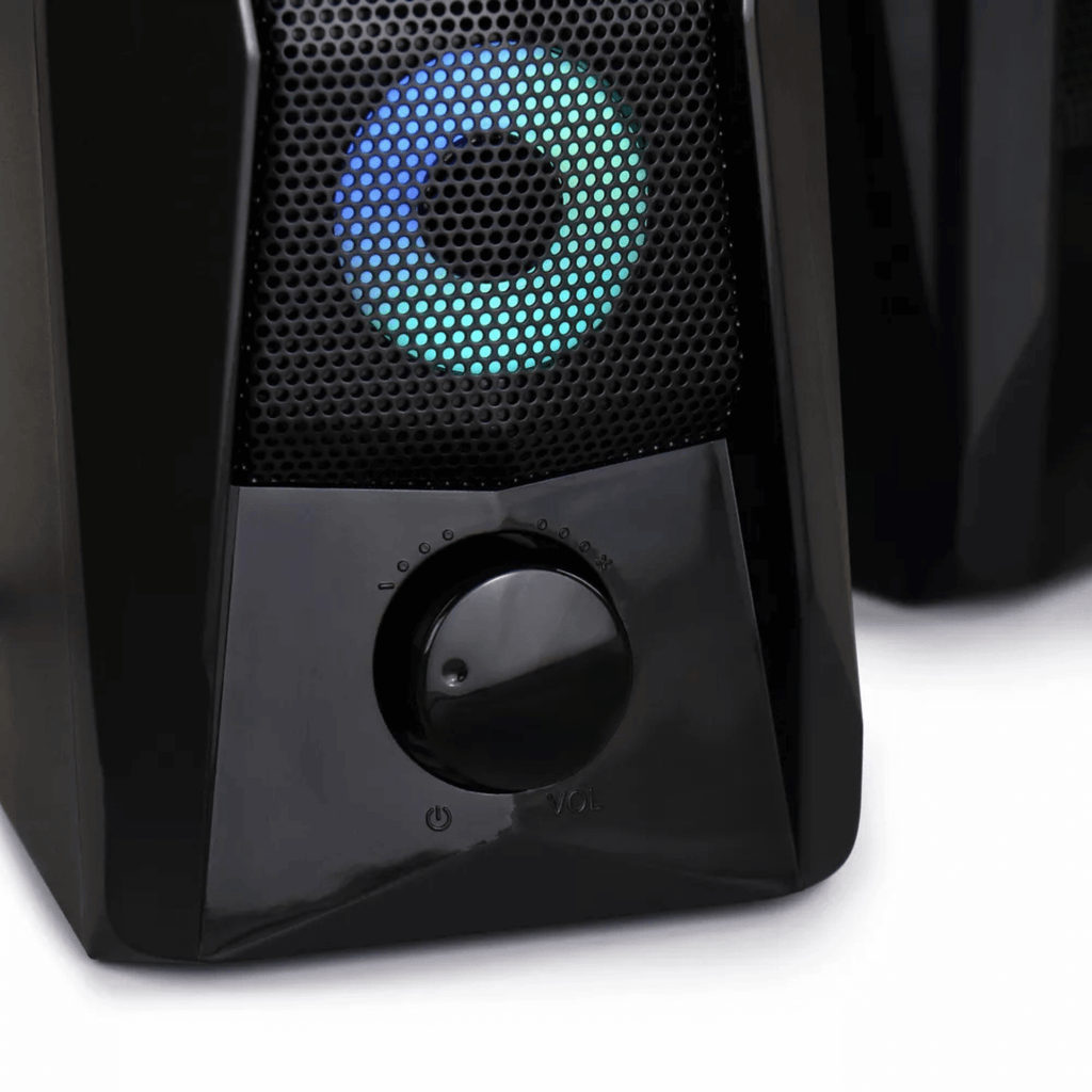 beFree Sound Dual Computer Gaming Speakers - The Chrome Cart