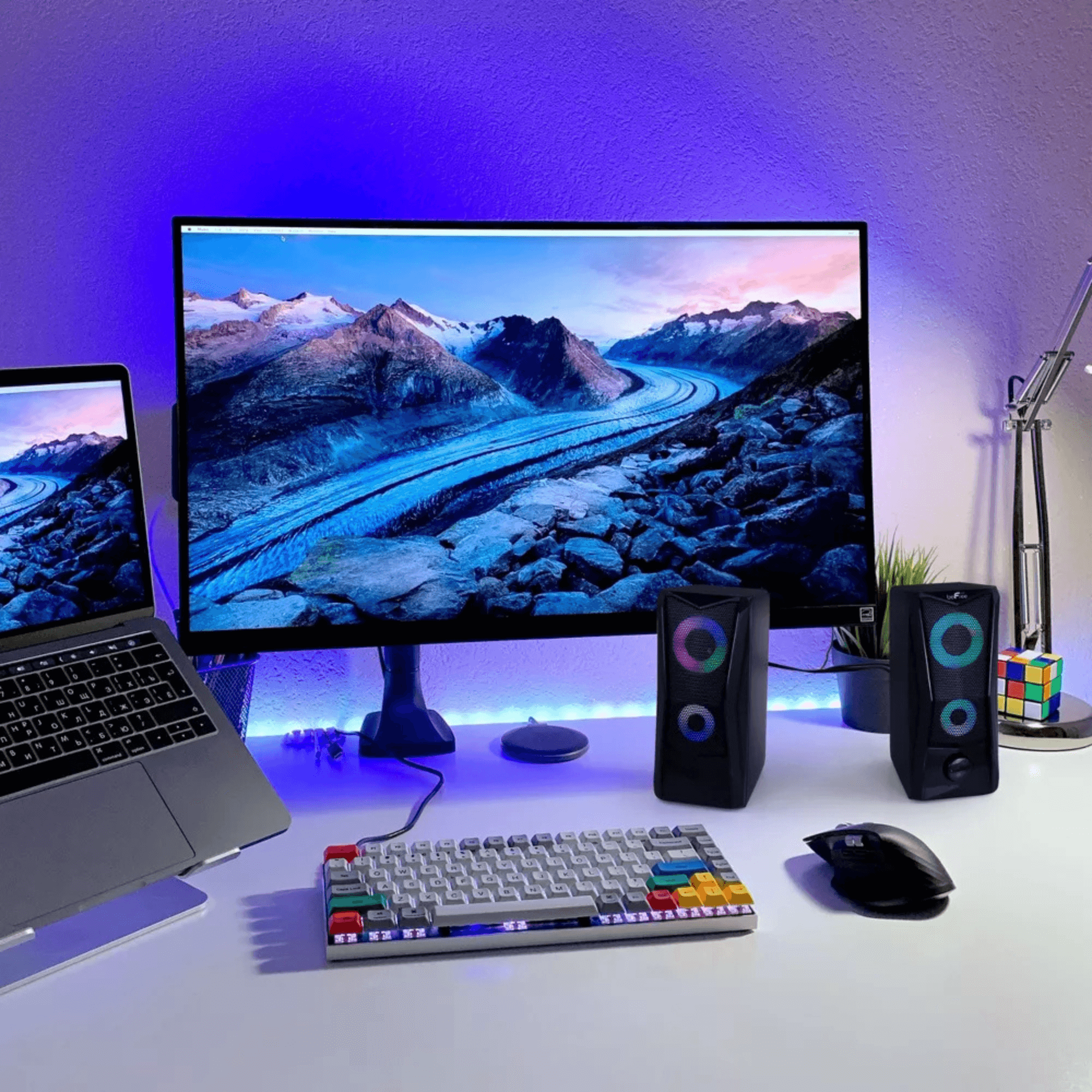 beFree Sound Dual Computer Gaming Speakers - The Chrome Cart