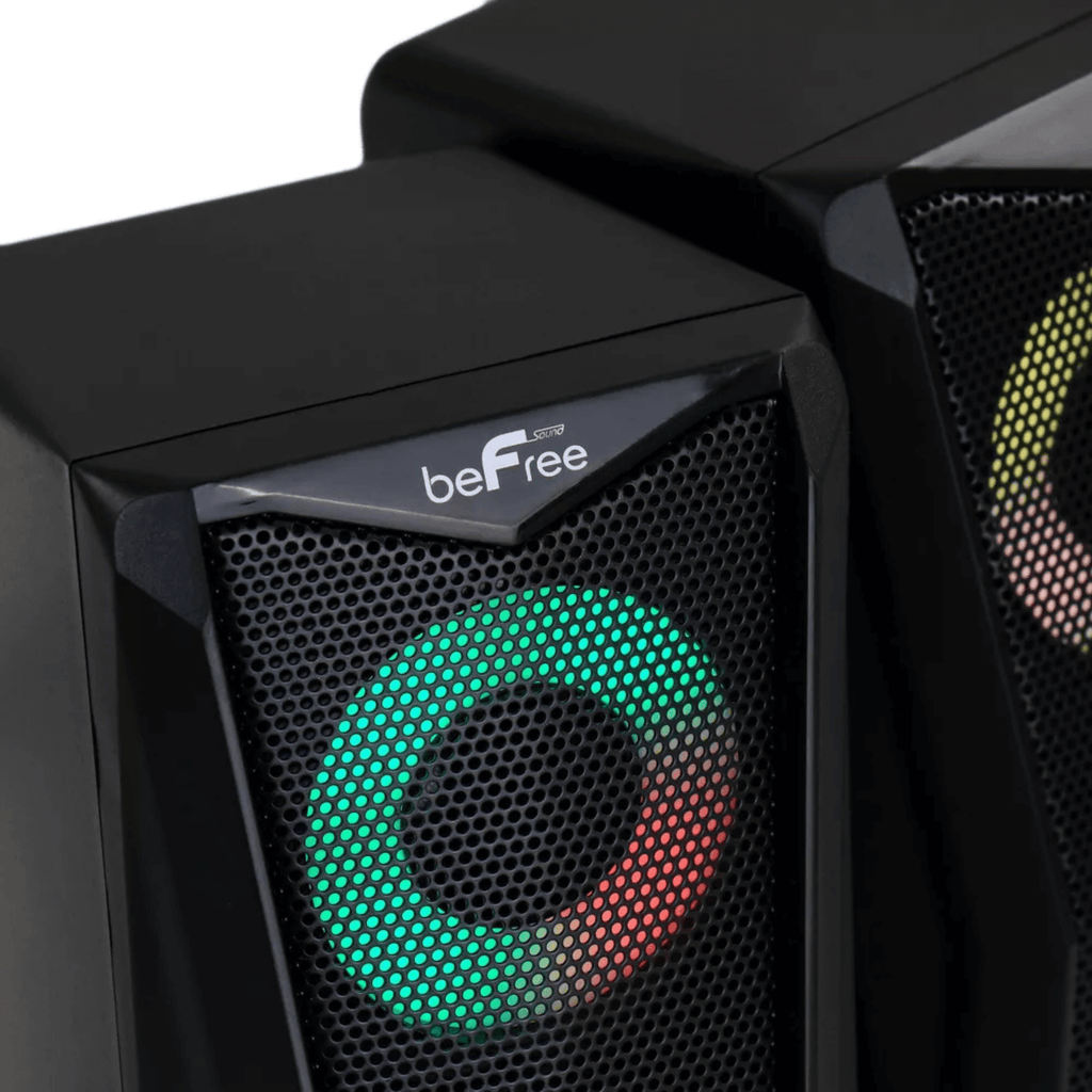 beFree Sound Dual Computer Gaming Speakers - The Chrome Cart