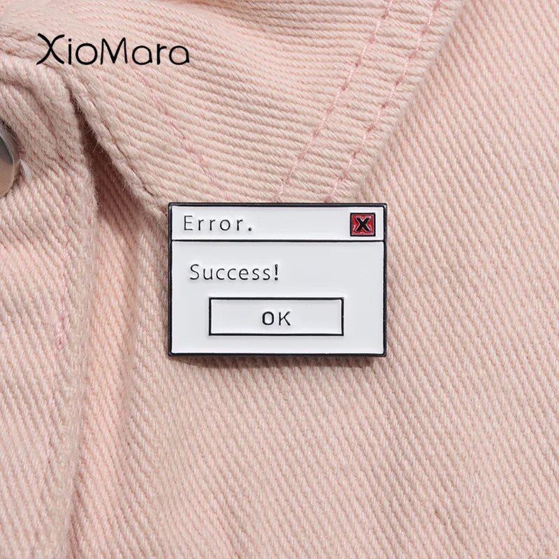 Error Success Enamel Pin Computer Popup Network Meme Brooch Lapel Badge Jewelry Gifts Wholesale - The Chrome Cart