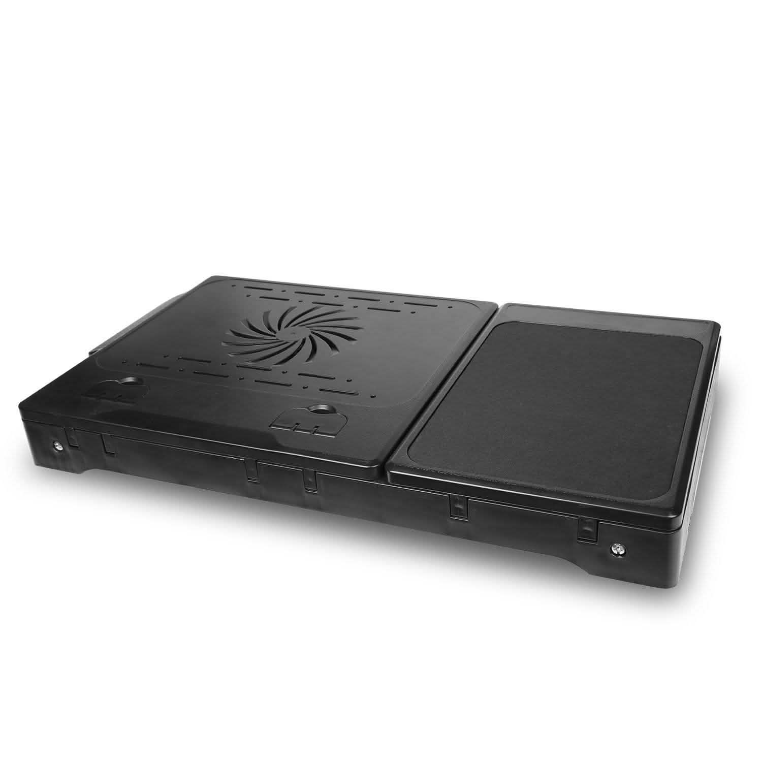 Foldable Laptop Table Bed Notebook Desk with Cooling Fan Mouse Board - The Chrome Cart