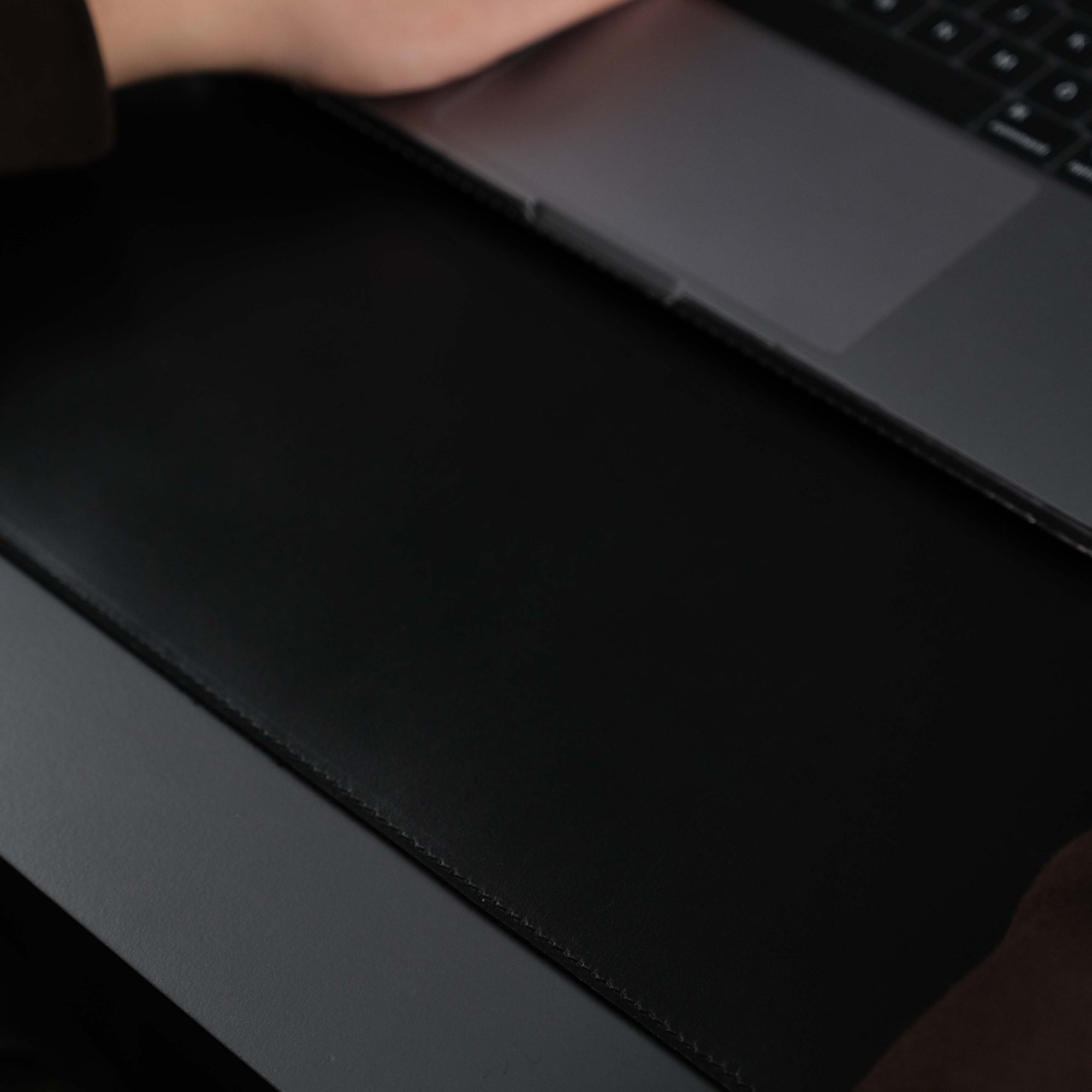Jersey Black Leather Desk Pad for Office and Home - The Chrome Cart