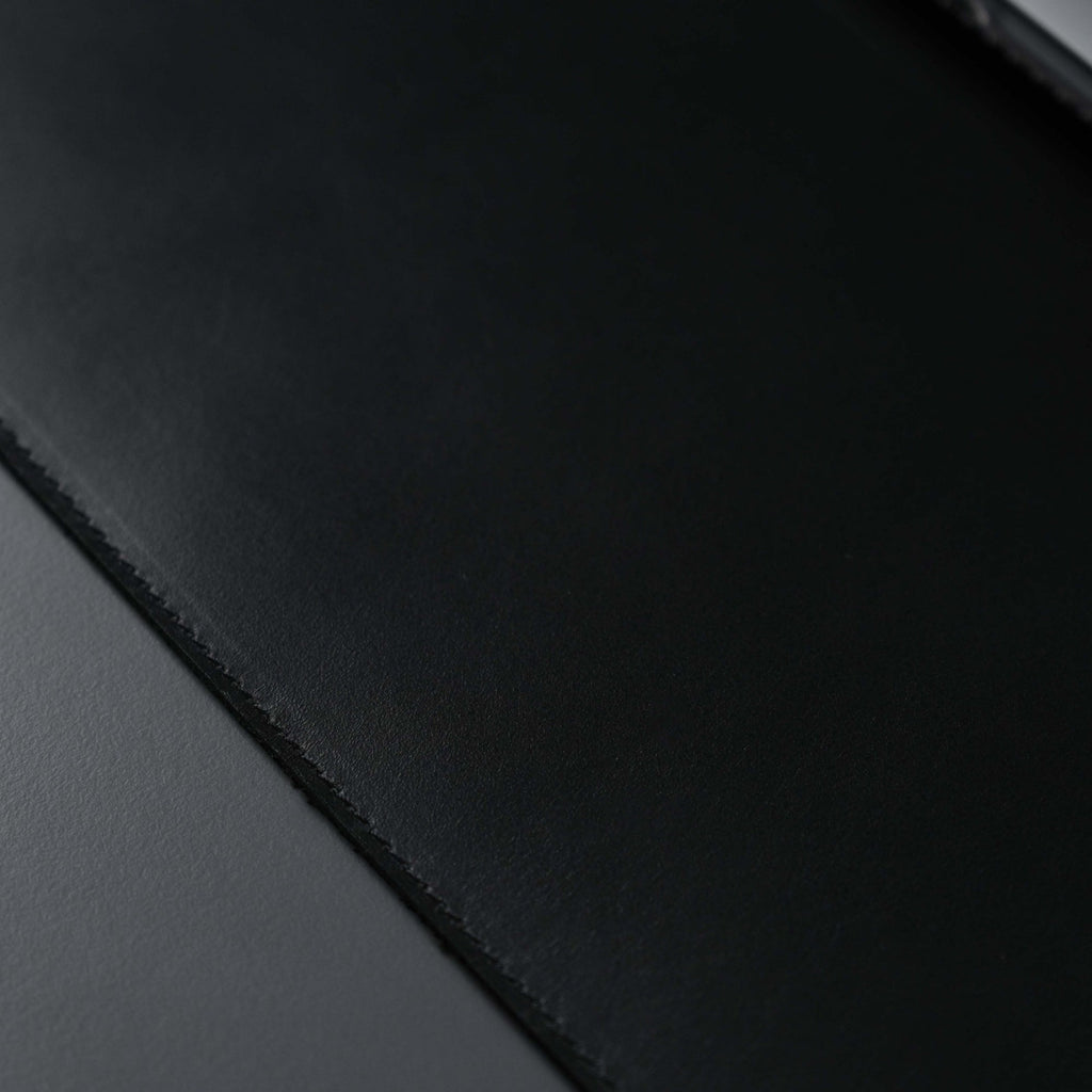 Jersey Black Leather Desk Pad for Office and Home - The Chrome Cart