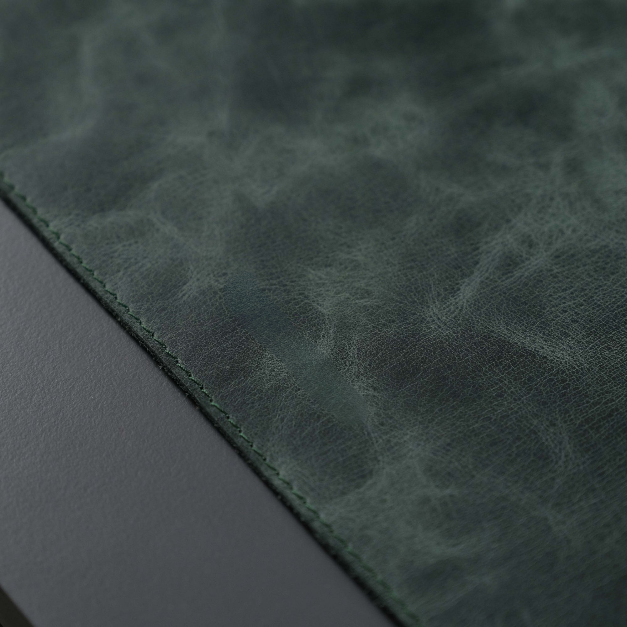 Jersey Dark Green Leather Desk Pad for Office and Home - The Chrome Cart