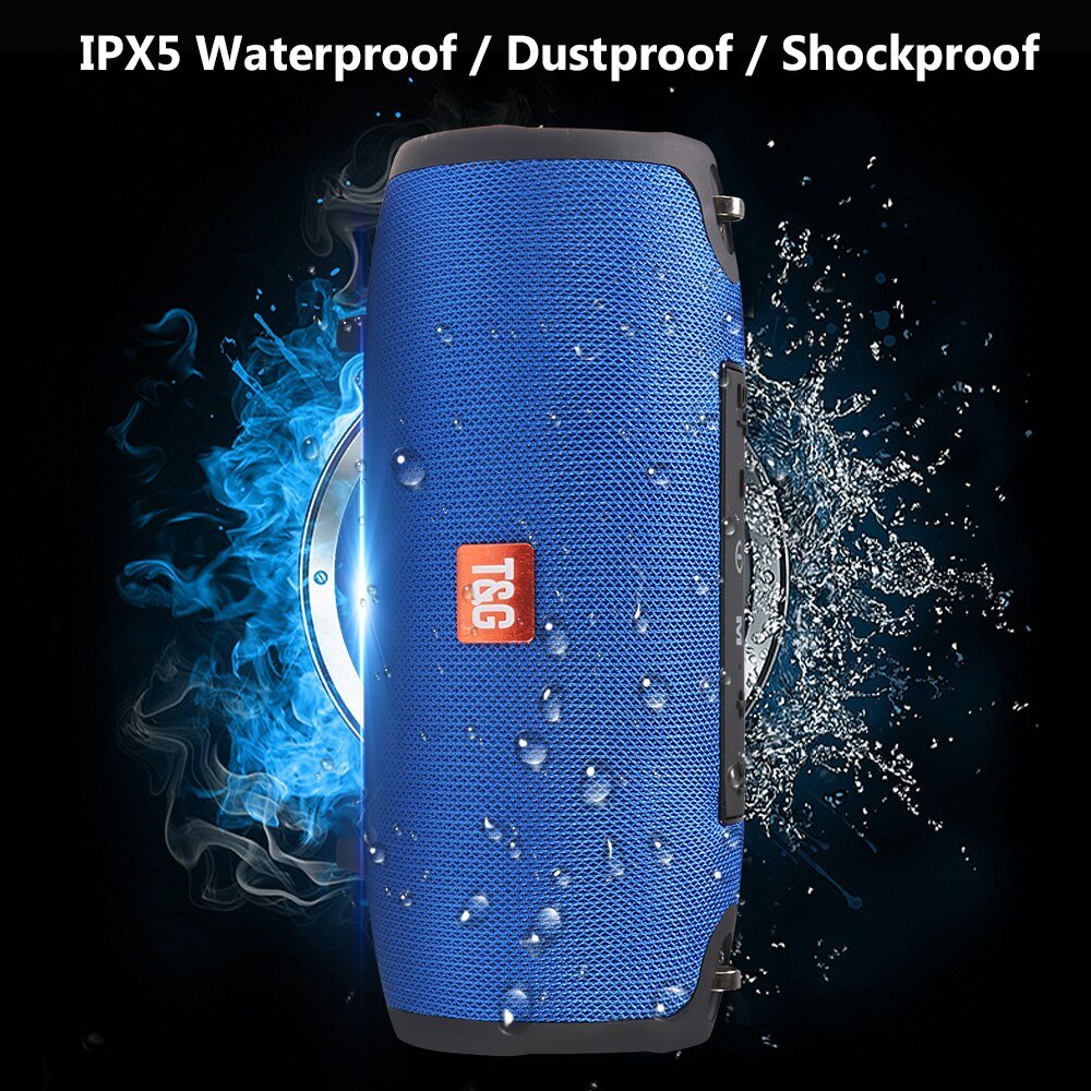 Large Waterproof Wireless Portable Bluetooth Speaker With Strap - The Chrome Cart