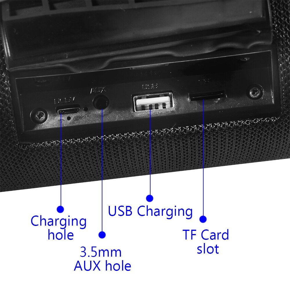 Large Waterproof Wireless Portable Bluetooth Speaker With Strap - The Chrome Cart