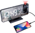 LED Projection Digital Alarm Clock Phone Charger - The Chrome Cart