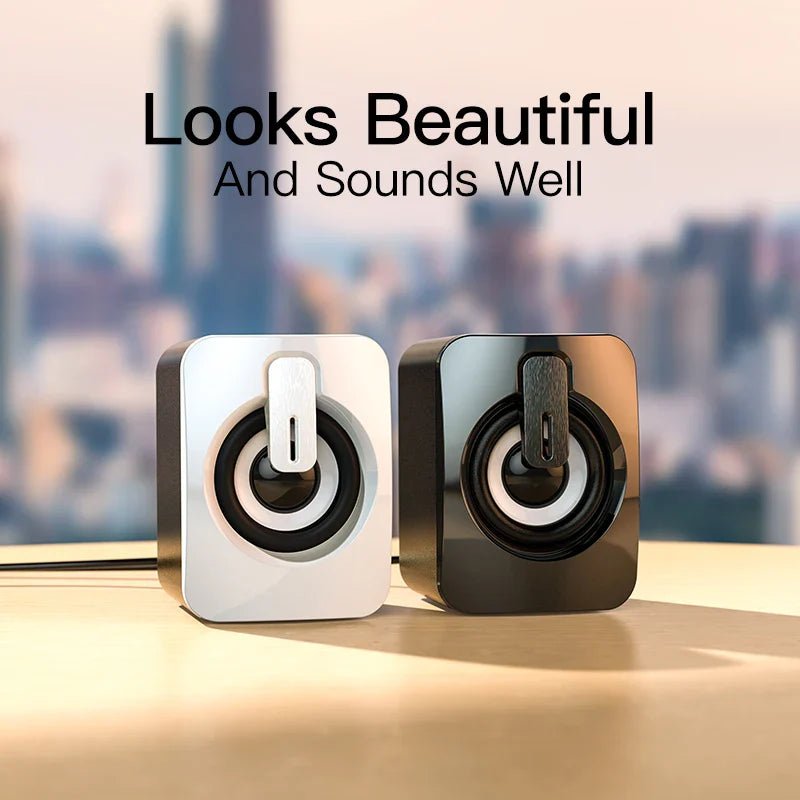 Mini Computer Speaker USB Wired Speakers 3D Stereo Sound Surround Loudspeaker For PC Laptop Notebook Not bluetooth Loudspeakers - The Chrome Cart