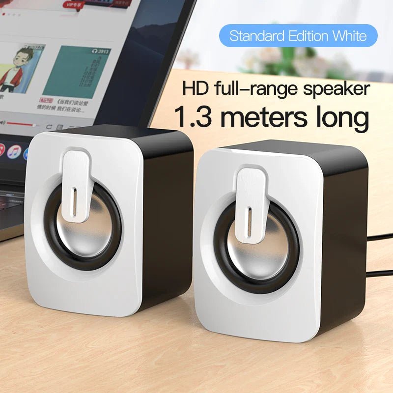 Mini Computer Speaker USB Wired Speakers 3D Stereo Sound Surround Loudspeaker For PC Laptop Notebook Not bluetooth Loudspeakers - The Chrome Cart