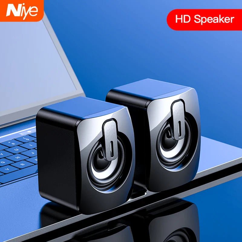 Mini Computer Speaker USB Wired Speakers 3D Stereo Sound Surround Loudspeaker For PC Laptop Notebook Not bluetooth Loudspeakers - The Chrome Cart