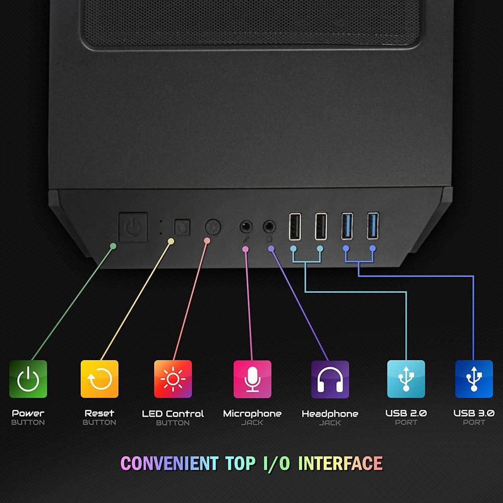 Periphio Phantom RGB Gaming Computer (Refurbished) - The Chrome Cart