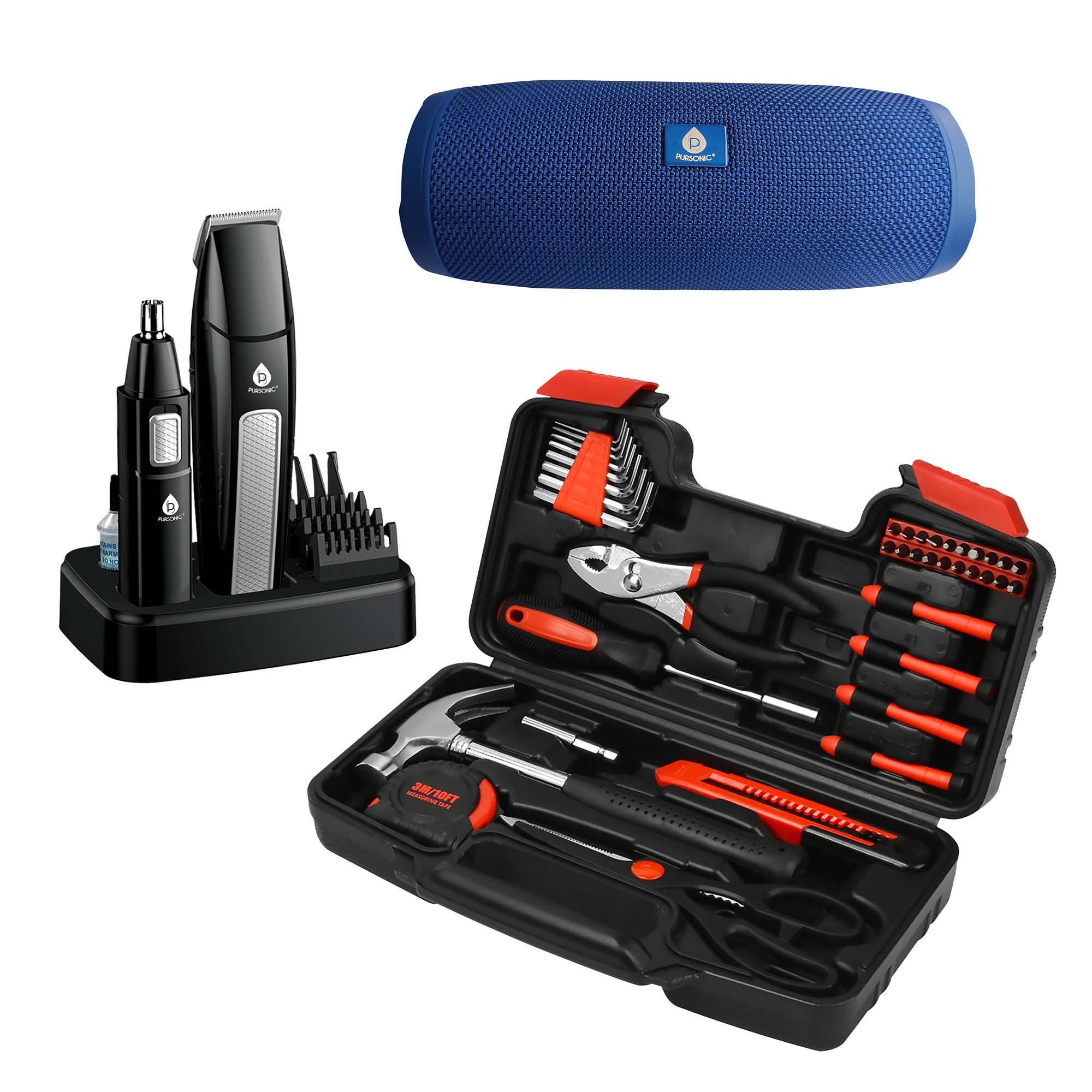 Ultimate Men’s Package – Tool Kit, Wireless Speaker & Grooming Set for Everyday Excellence - The Chrome Cart